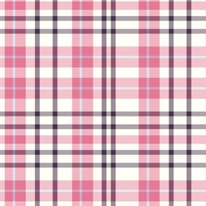 Pink Plaid Fabric, Wallpaper and Home Decor