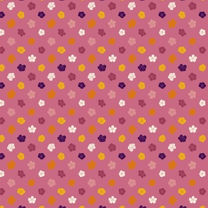 Retro Floral Polka Dots - Blush Pink (3.5") (ST2023RFPD)