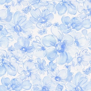 Blue Watercolor Floral dreams