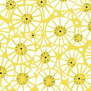 spokes yellow wallpaper scale