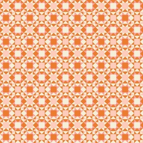 Geometric Patio Tiles - Pink & Orange - Small