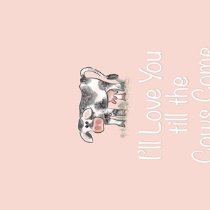 Till the Cows Come Home Wallhanging - Pink