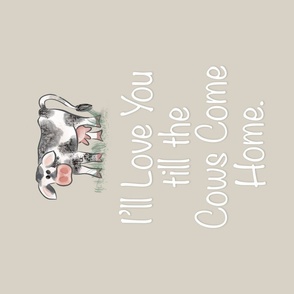 Till the Cows Come Home Wallhanging - Beige