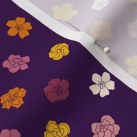 Retro Floral Polka Dots - Russian Purple (3.5") (ST2023RFPD)