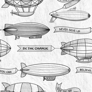 Message Blimps // Black and White Grunge  