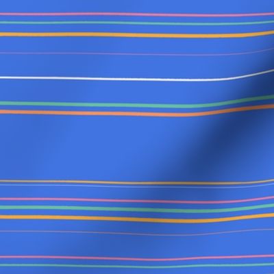 Hand-drawn Stripes in Blue