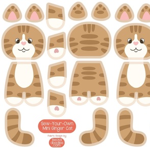 sew-your-own mini ginger cat