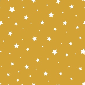 Minimalist Stars - Mustard - Sky - Starry Night - Kids - Nursery - Baby Apparel