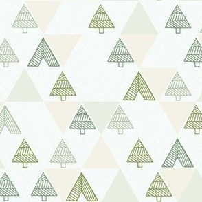Camping Tents and Trees in Green