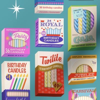 Birthday Party Candles (Teal)