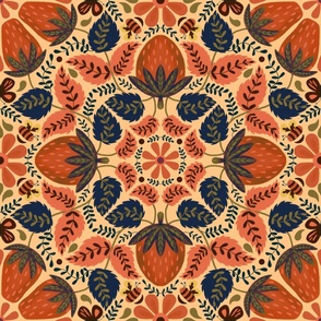 Strawberry Jubilee - Terracotta - Large Scale