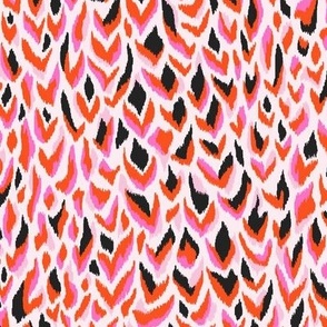 Abstract Animalier Black Pink Red