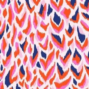 Abstract Animalier Blue Pink Red