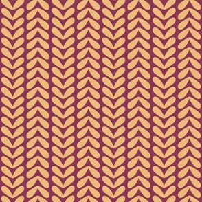 018 - Small scale regal purple violet and golden yellow mustard classic stylized nature inspired leaf design for elegant and sophisticated curtains, duvet covers, bed linen, table cloths, wedding decor, minimalist striking wallpaper, featuring abstract sy