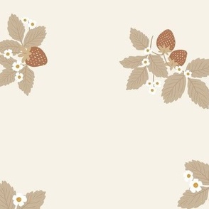 strawberry pattern -beige - sparse - small 