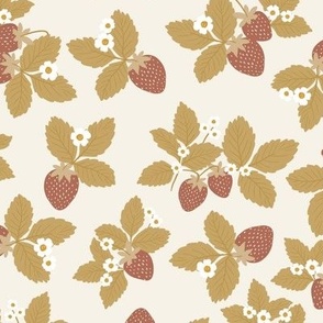 strawberry pattern - golden - small 