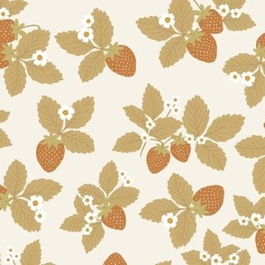 strawberry pattern - orange - small