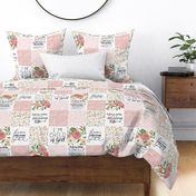 Child of God Patchwork - Floral Multi - Christian Quilt with Scripture 