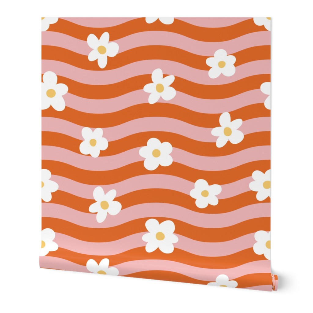 Groovy Flowers - Orange