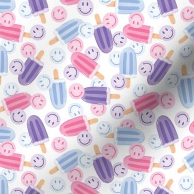 Popsicles and Smiley - Pink and Purple