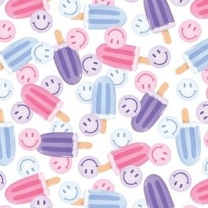 Popsicles and Smiley - Pink and Purple