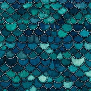 Stained Glass Mermaid Scales