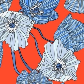 Vector-poppies-vermillion-cobalt