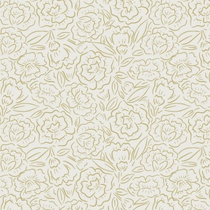 Whispers of Spring-Gold on Light Grey
