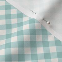 Eggshell Blue Diagonal Gingham, Mini Micro 