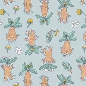 funny mandragora roots pattern