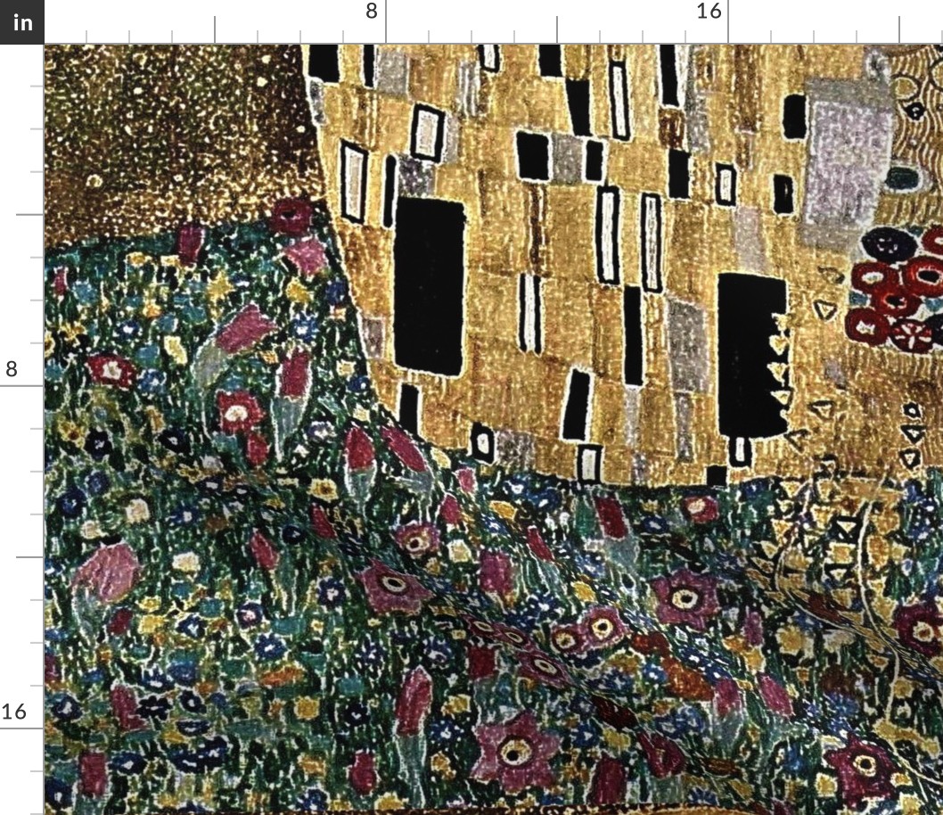 Gustav Klimt's The Kiss 1908 Large