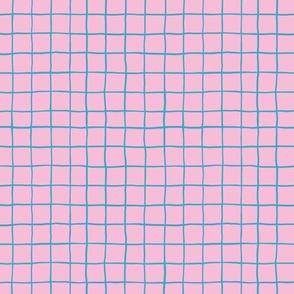 pink turquoise grid