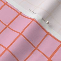 pink orange grid