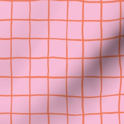 pink orange grid