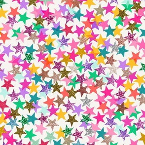Glitter Stars Fabric, Wallpaper and Home Decor