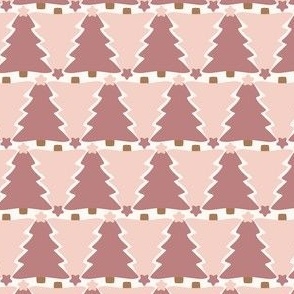 small 1.5x2.75in christmas trees - pink