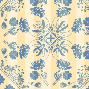 Pattern Clash (Light Yellow & Blue)