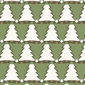 small 1.5x2.75in christmas trees - green