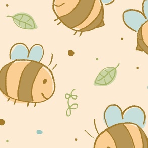 Baby Bumblebees on apricot_LRG