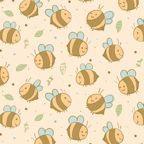Baby Bumblebees on apricot_MED