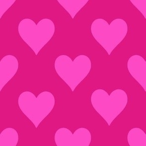 Hot Pink Hearts - Iconic Pink