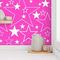 Iconic Stars-Hot Pink-Pantone 813-Large