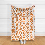 Large Modern Bohemian Atomic Orange Tangerine on white2