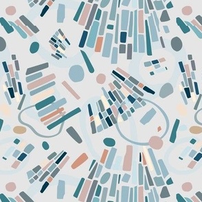 Party Mosaic in Blue, Blush, and Yellow