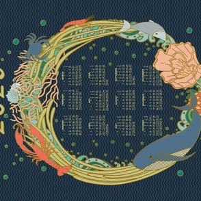 2025 Calendar Sea Life Swirl