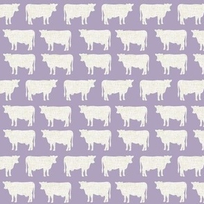 small lavender + latte cows