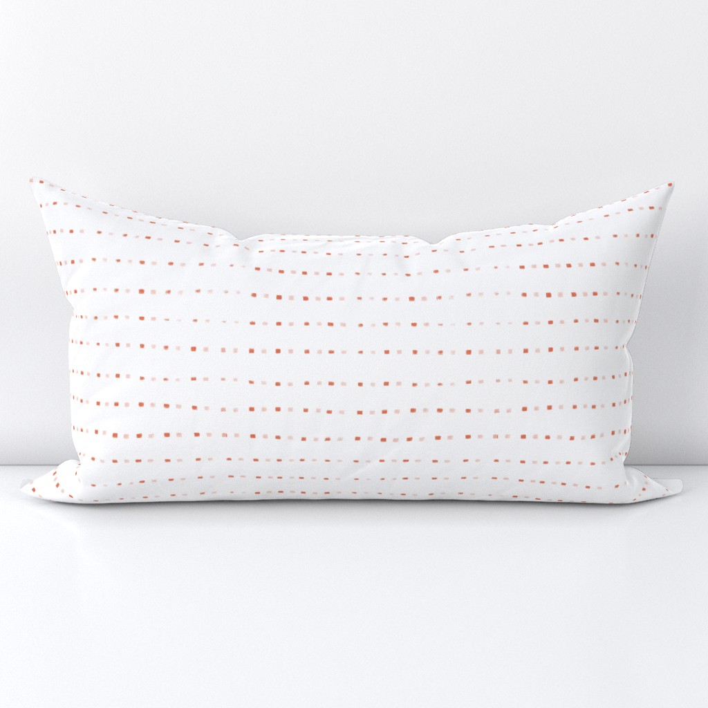 Dotted Line in Coral and White