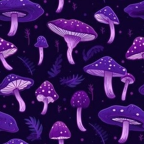 Mushroom Night Forest