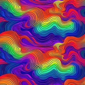 90s Rainbow Clouds