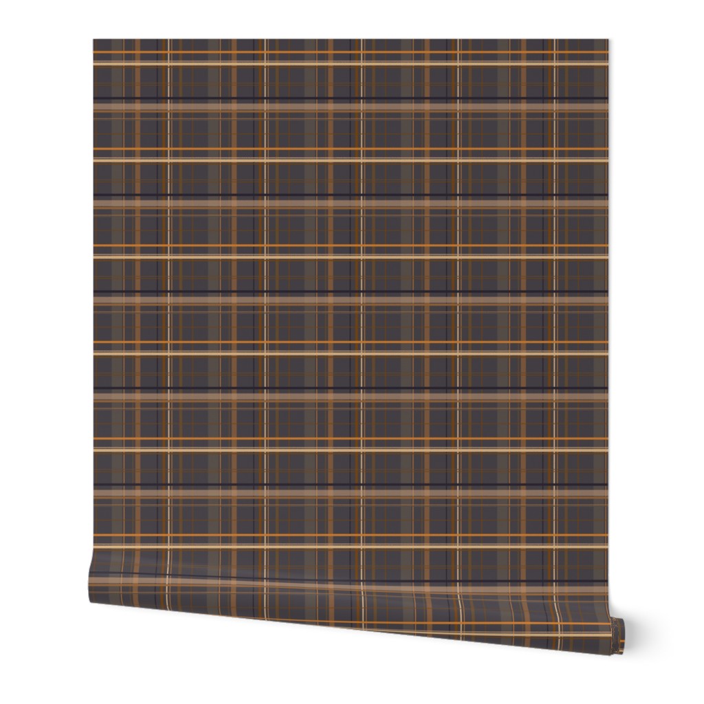 bronze copper ebony tan plaid